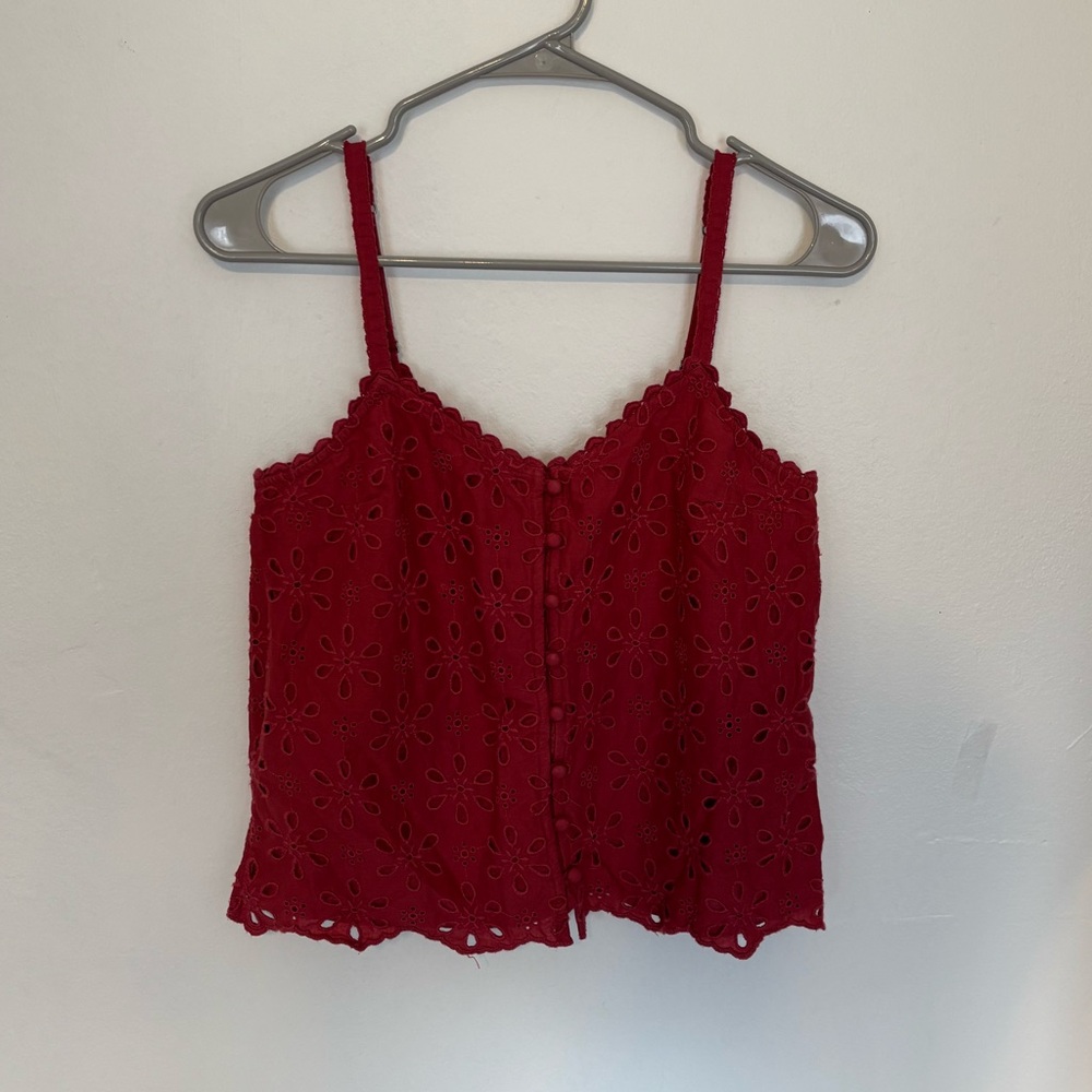 Abercrombie button up tank top